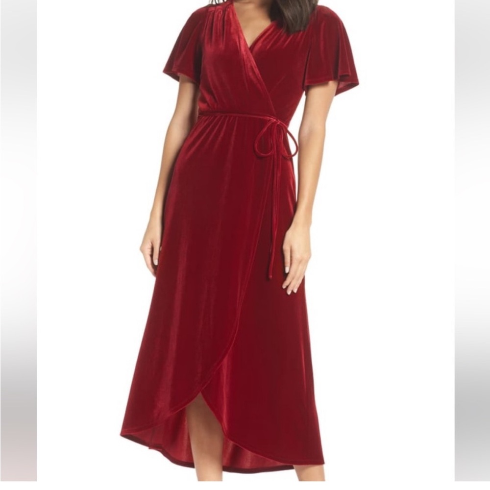 Nordstrom Chelsea28 Velvet Long Wrap Dress, size small, great condition